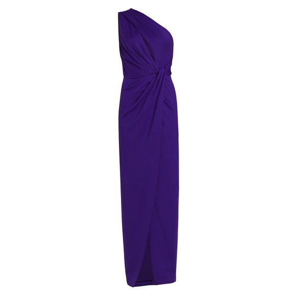 Halston Celeste One-Shoulder Scuba Gown size 10 - Picture 5 of 5